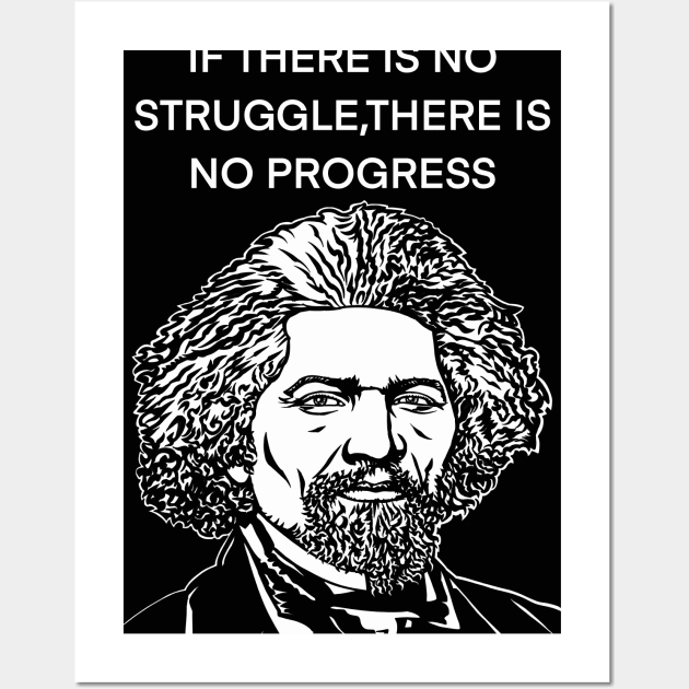 FREDERICK DOUGLASS quote .1 - ink portrait Wall Art by lautir